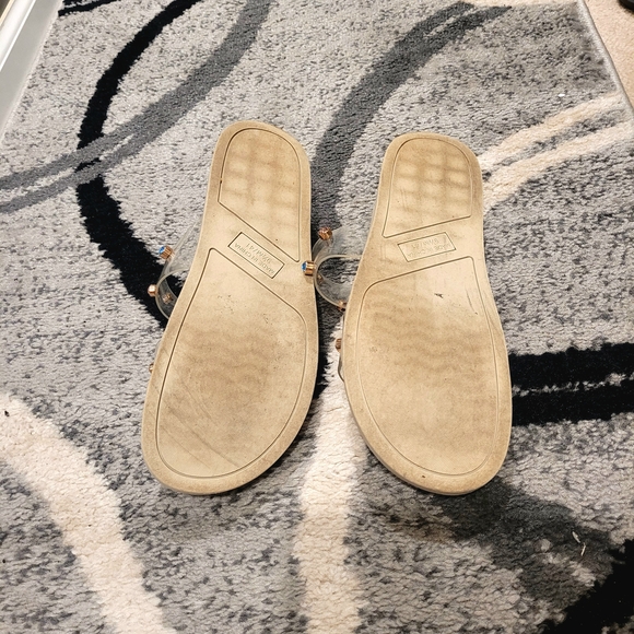 Vince Camuto Women's Partha Clear Jeweled Slide Sandals Size 9.5 - Picture 3 of 7